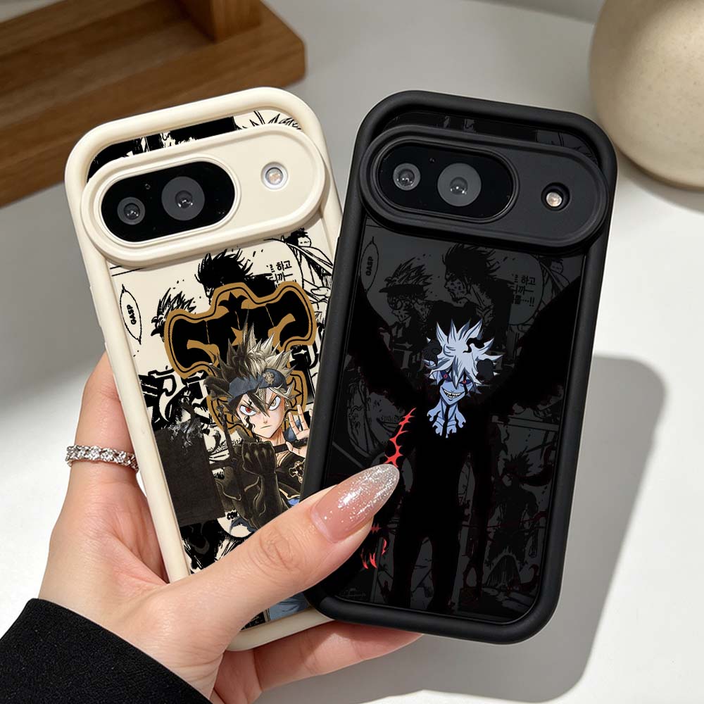 Google Pixel 9 Pro - Capa de silicone Black Clover Cool