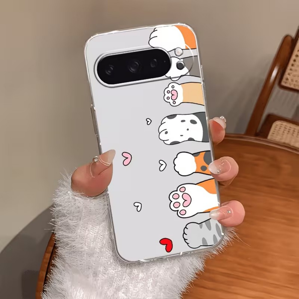 Google Pixel 9 Pro - Capa de Silicone Transparente com Estampa