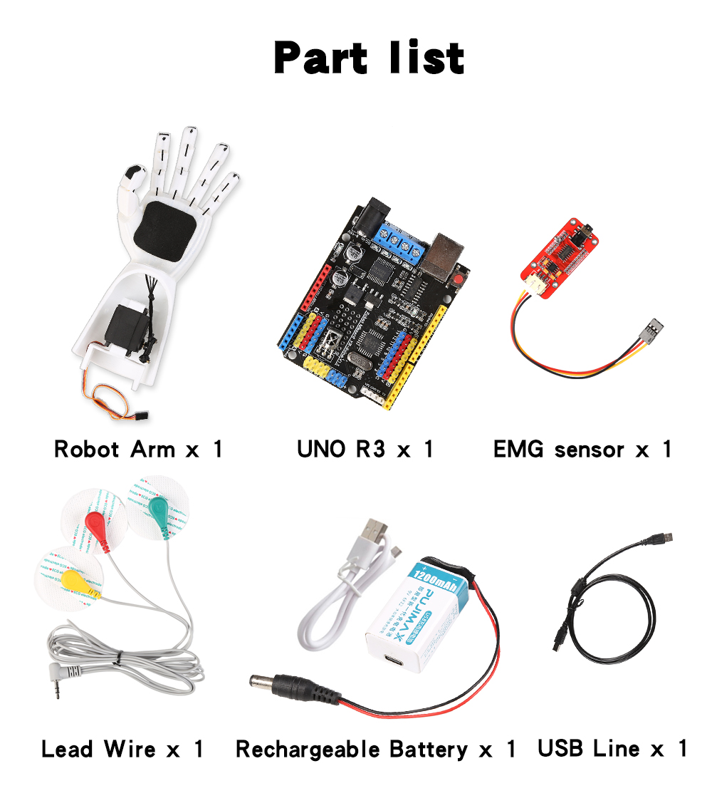 Sensor EMG Braço robótico Sens - Muscle Sensor Emg avaliação e preço
